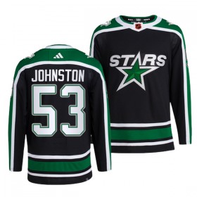 Dallas Stars tröja Wyatt Johnston 53 Adidas 2022-23 Svart Reverse Retro 2.0 Authentic - NHL Tröjor Herr